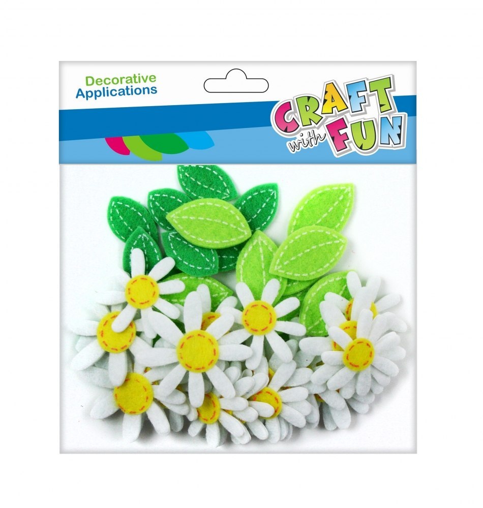 DECORATIVE SELF-ADHESIVE FELT DAISY CRAFT WITH FUN 463750